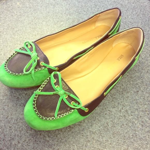 Sole Society Shoes - Sole society Gr/navy suede/lthr sz8.5flats